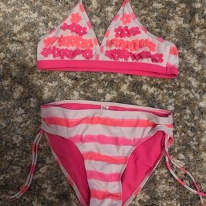 Justice pink bikini